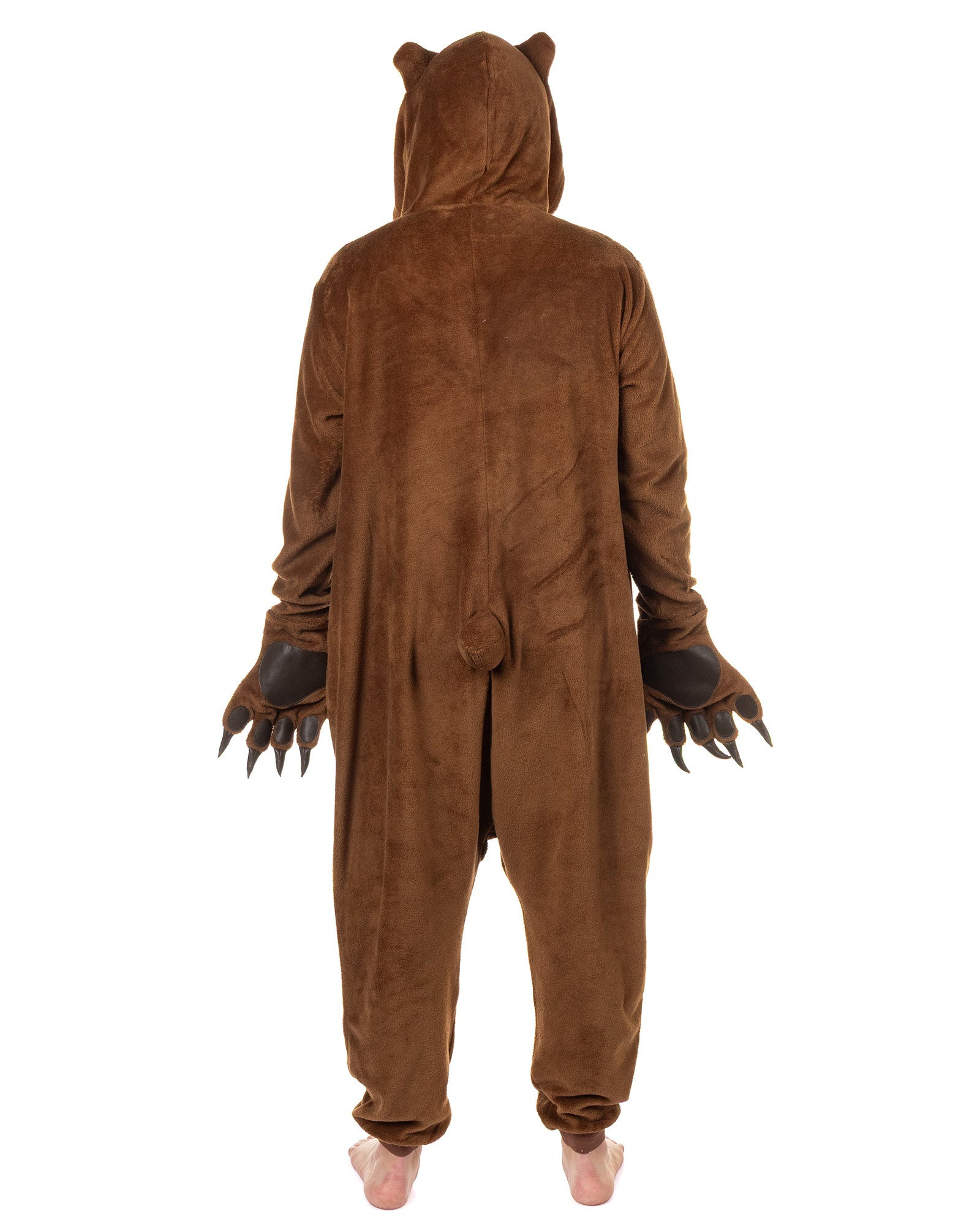 PJammy Brown Bear Union Suit Men's Kigurumi Hooded Costume Pajama (XXS/XS)