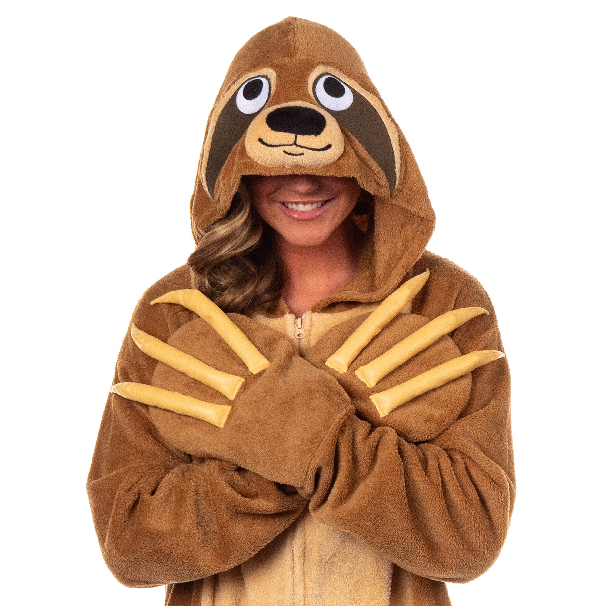 PJammy Sloth Union Suit Men's Kigurumi Hooded Costume Pajama (XXL/XXXL)