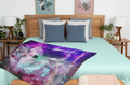 Dreamcatcher Wolf Space Fantasy Blanket Super Soft Silk Touch Plush Fleece Throw 50" X 60"