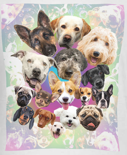Cute Puppies and Dogs Pop Art Collage Shirt Puppies Galore Tee
