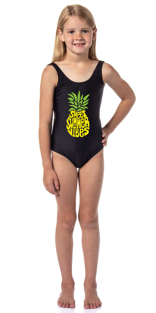 Girl's Sweet Summer Vibes One Piece Swimwear for the Ocean Pool Beach Water