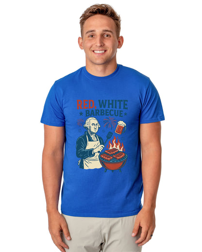 Men's T-Shirt Red White Barbeque 4th of July Adult T-Shirt