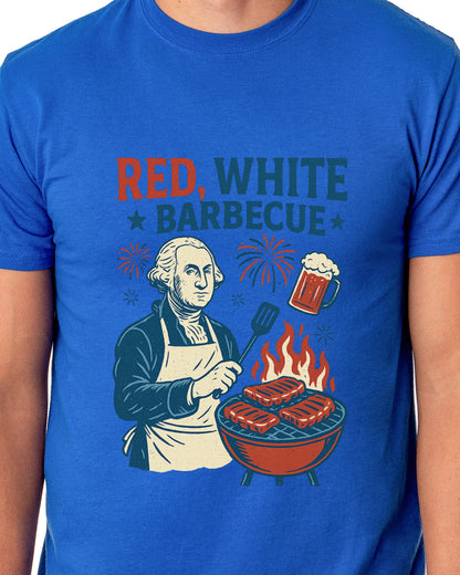 Men's T-Shirt Red White Barbeque 4th of July Adult T-Shirt
