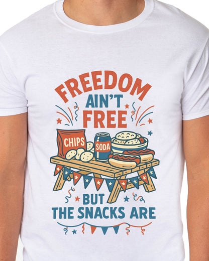 Independence Day T-Shirt Men's Freedom Isn't Free Adult Novelty USA Tee