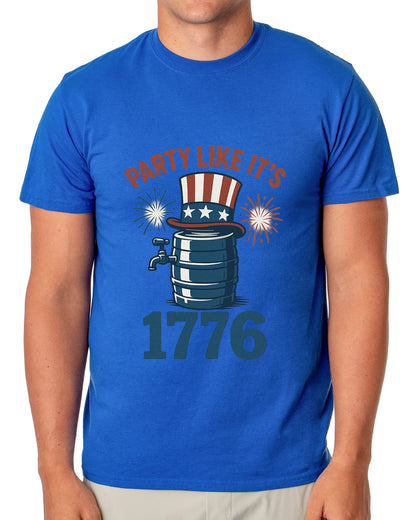 Fourth Of July Men's Party Like It's 1776 Parody Funny Short-Sleeve T-Shirt
