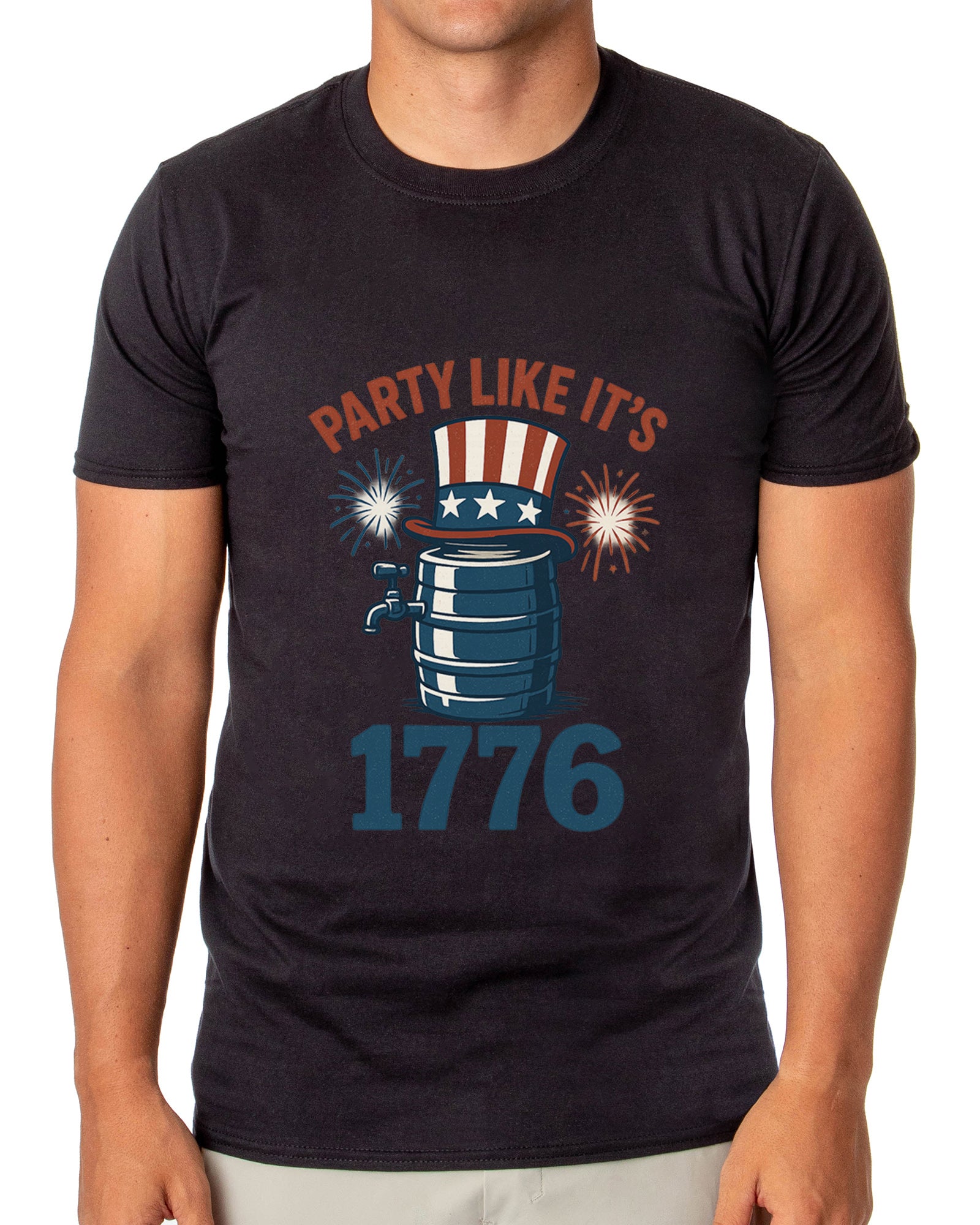 Fourth Of July Men's Party Like It's 1776 Parody Funny Short-Sleeve T-Shirt