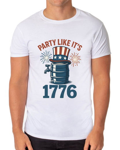 Fourth Of July Men's Party Like It's 1776 Parody Funny Short-Sleeve T-Shirt