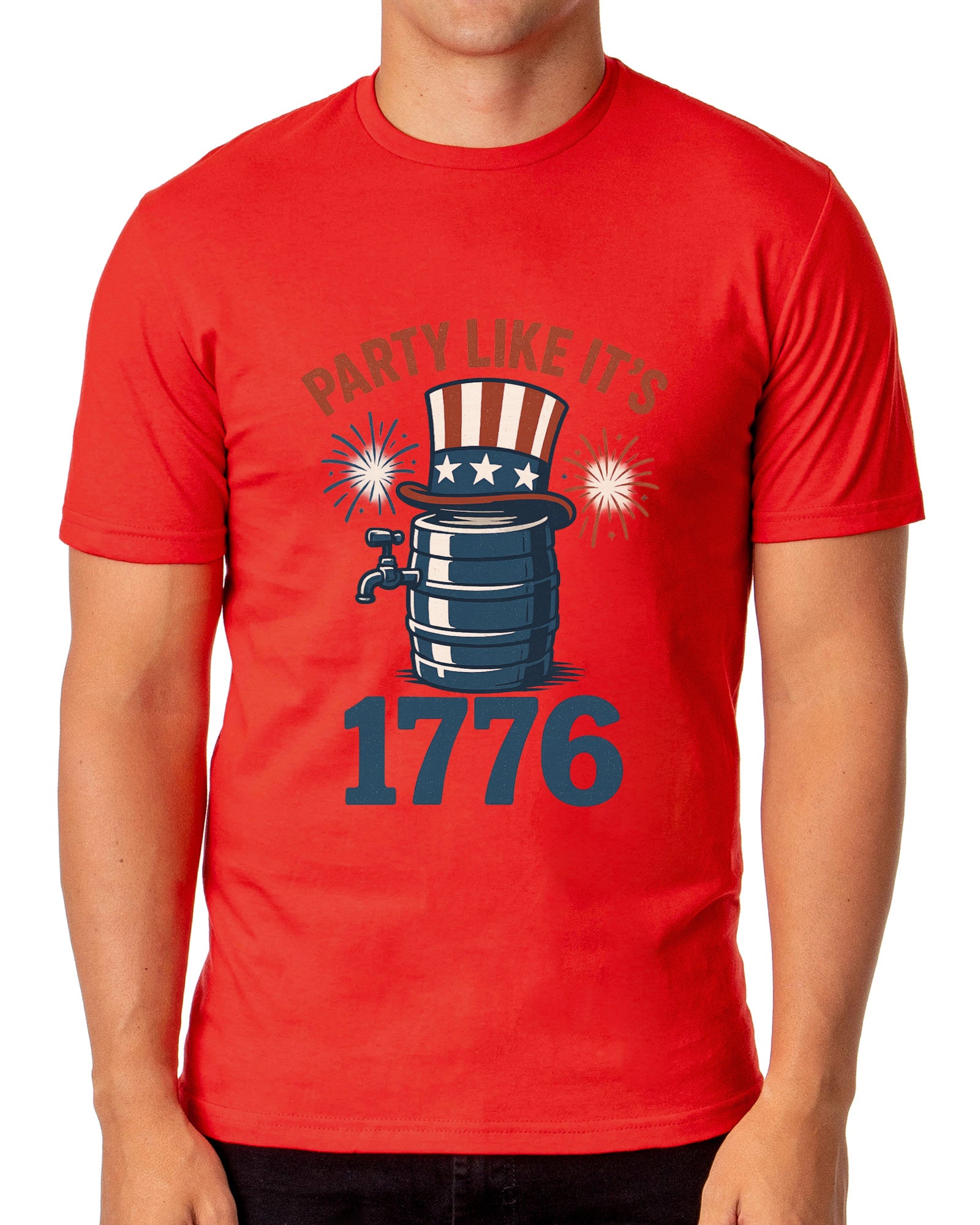 Fourth Of July Men's Party Like It's 1776 Parody Funny Short-Sleeve T-Shirt