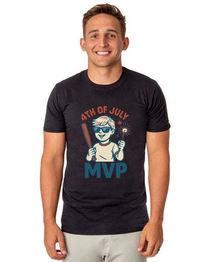 Men's 4th of July MVP Fireworks Independence Day Patriotic Funny T-Shirt