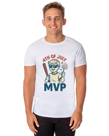 Men's 4th of July MVP Fireworks Independence Day Patriotic Funny T-Shirt For Adults