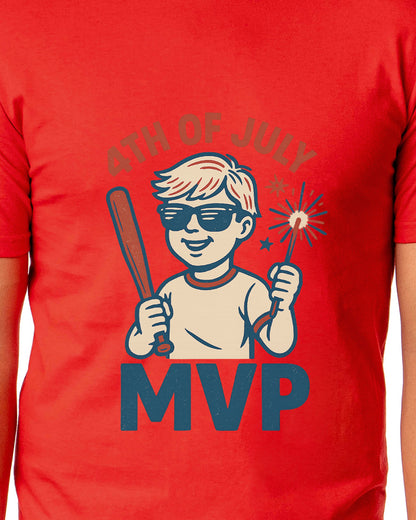 Men's 4th of July MVP Fireworks Independence Day Patriotic Funny T-Shirt For Adults