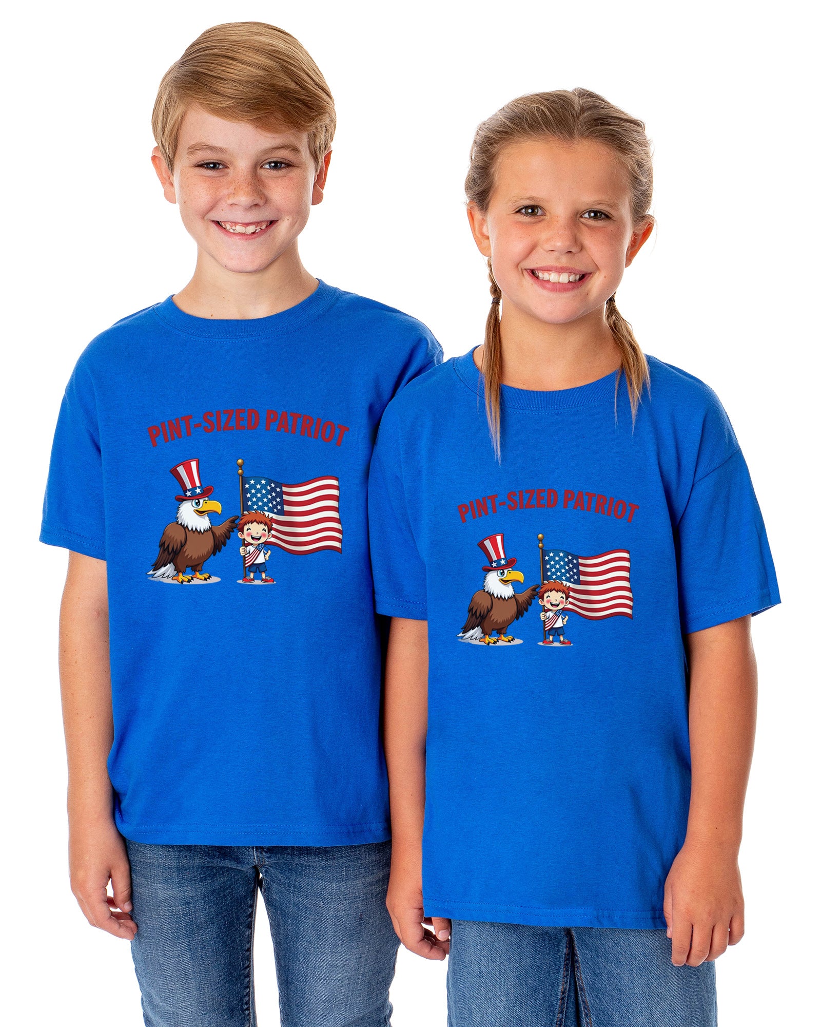4th of July Pint-Sized Patriot American USA Funny T-Shirt For Kids