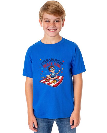 Star-Spangled Snack King Boys' 4th of July Short-Sleeve T-Shirt