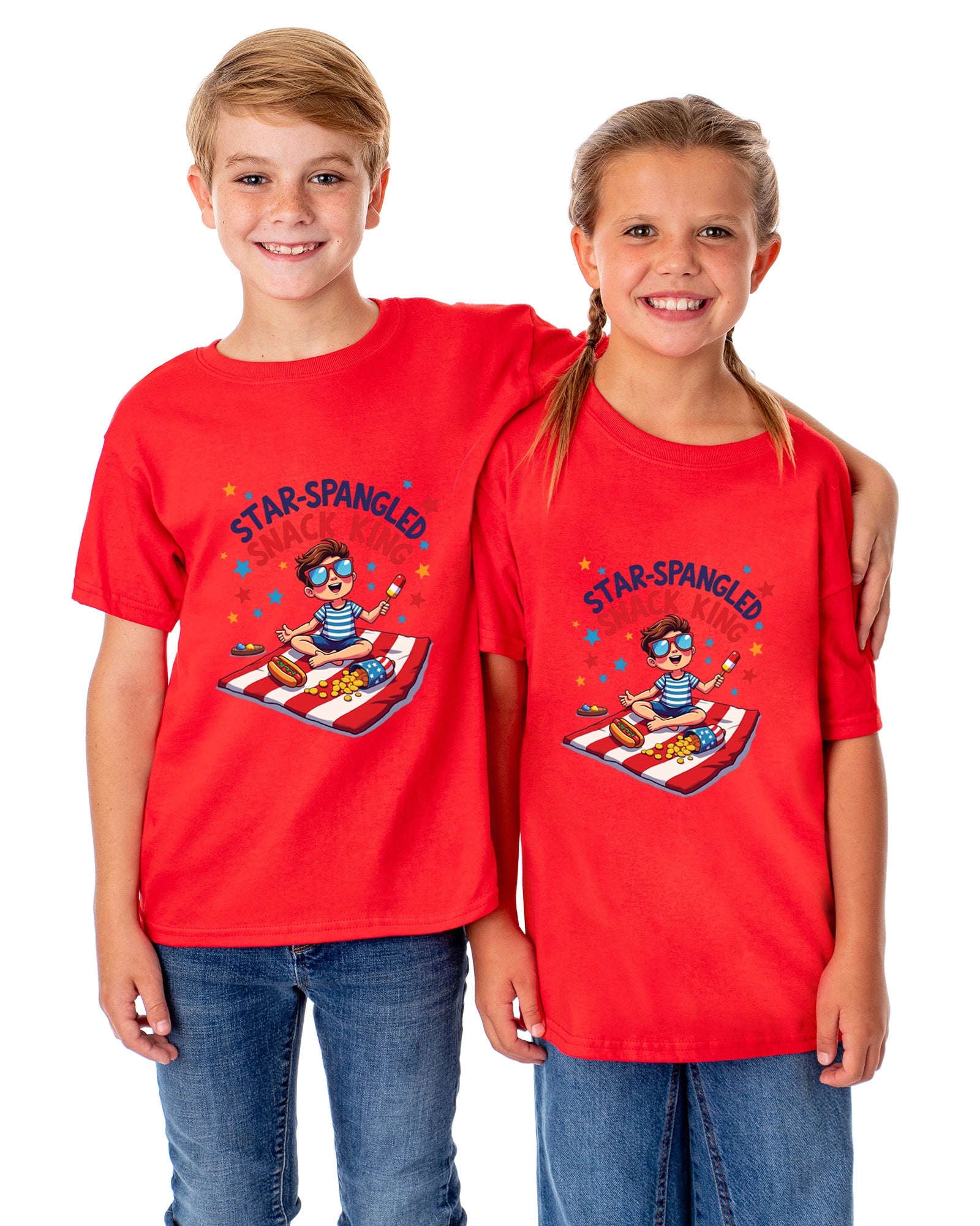 Star-Spangled Snack King Boys' 4th of July Short-Sleeve T-Shirt