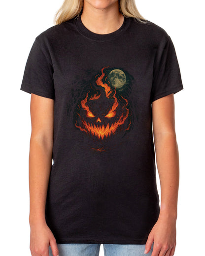 PJammy Halloween T-Shirt Women's Moonlit Inferno Short Sleeve Tee
