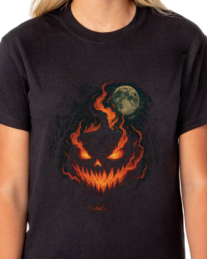 PJammy Halloween T-Shirt Women's Moonlit Inferno Short Sleeve Tee