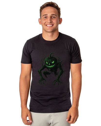 Halloween T-Shirt Men's Creepy Pumpkin Creature Short Sleeve Top