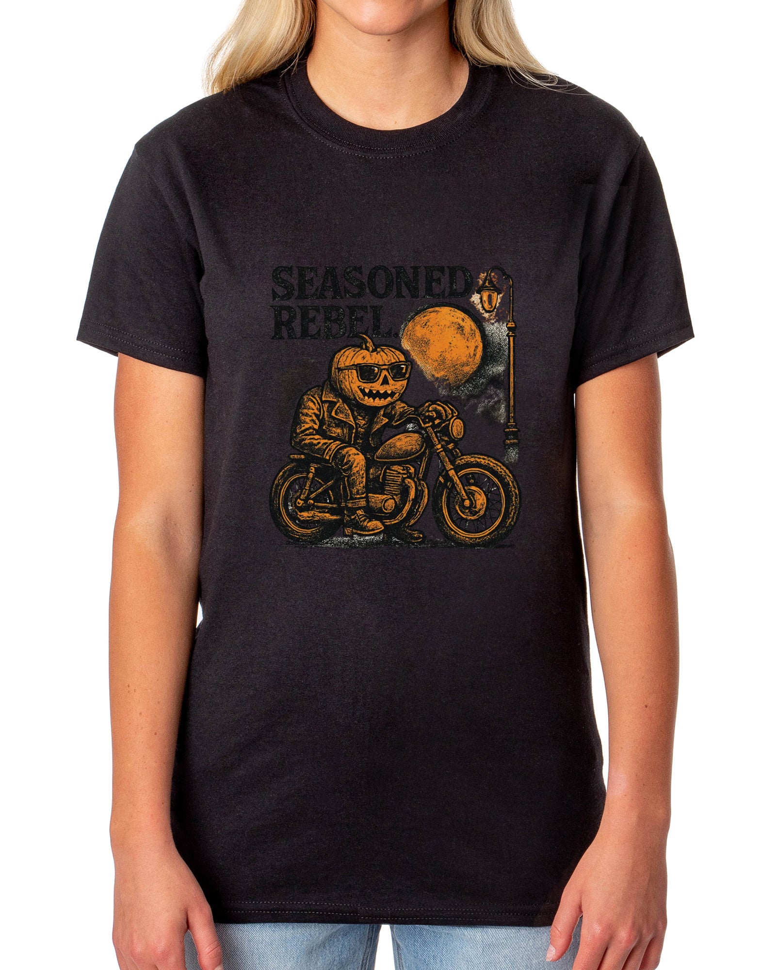 PJammy Halloween T-Shirt Women's Pumpkin Rider Short Sleeve Tee