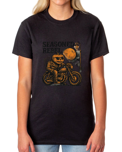 PJammy Halloween T-Shirt Women's Pumpkin Rider Short Sleeve Tee