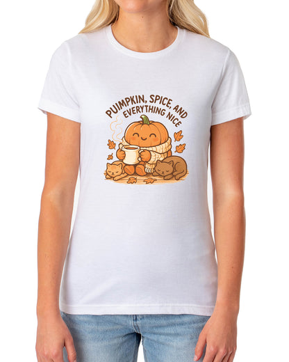 PJammy Halloween T-Shirt Women's Pumpkin Spice Nice Short Sleeve Tee