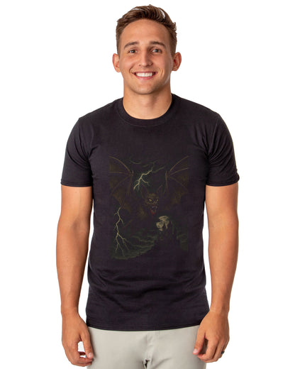 PJammy Halloween T-Shirt Men's Bat Stormy Sky Short Sleeve Tee