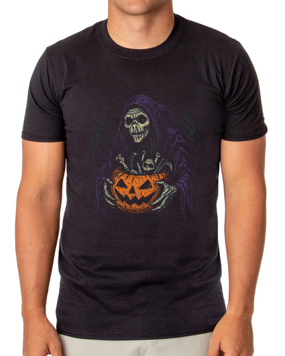 PJammy Halloween T-Shirt Men's Jack-O-Lantern of Bones Short Sleeve Tee