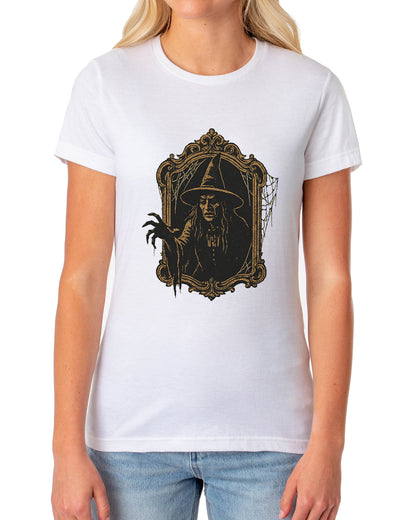 PJammy Halloween T-Shirt Women's Witch Mirror Short Sleeve Tee