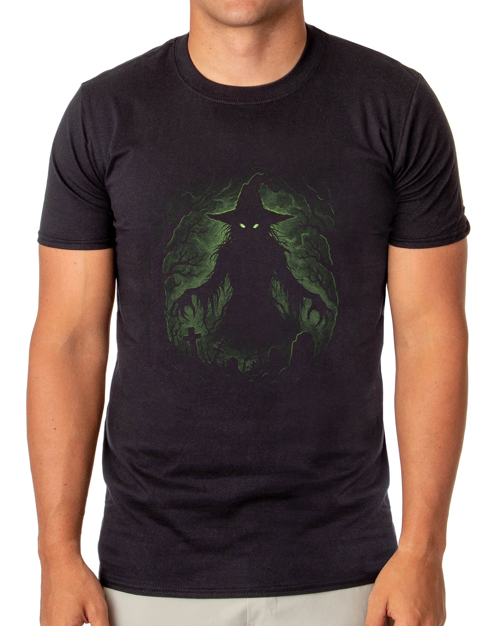 PJammy Halloween T-Shirt Men's Witch In The Shadows Short Sleeve Tee
