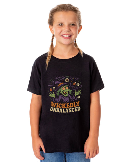PJammy Halloween T-Shirt Boys' Wickedly Unbalanced Short Sleeve Tee