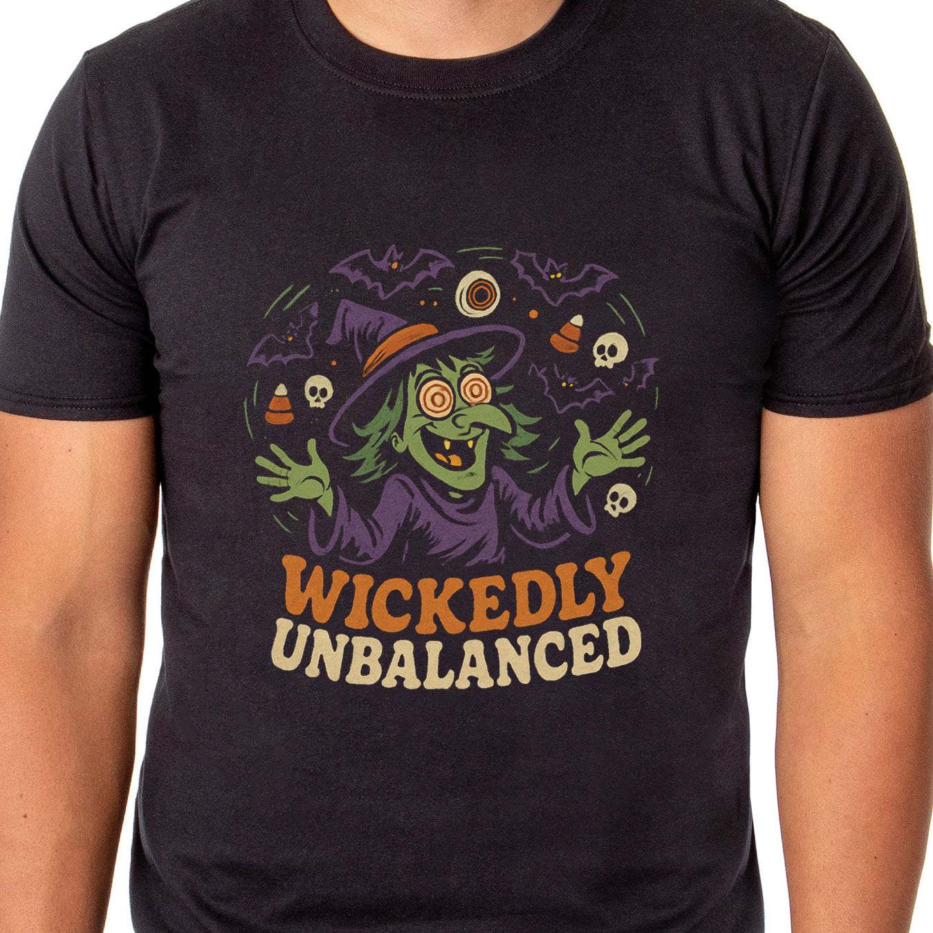 PJammy Wickedly Unbalanced Witch Men's Short-Sleeve T-Shirt