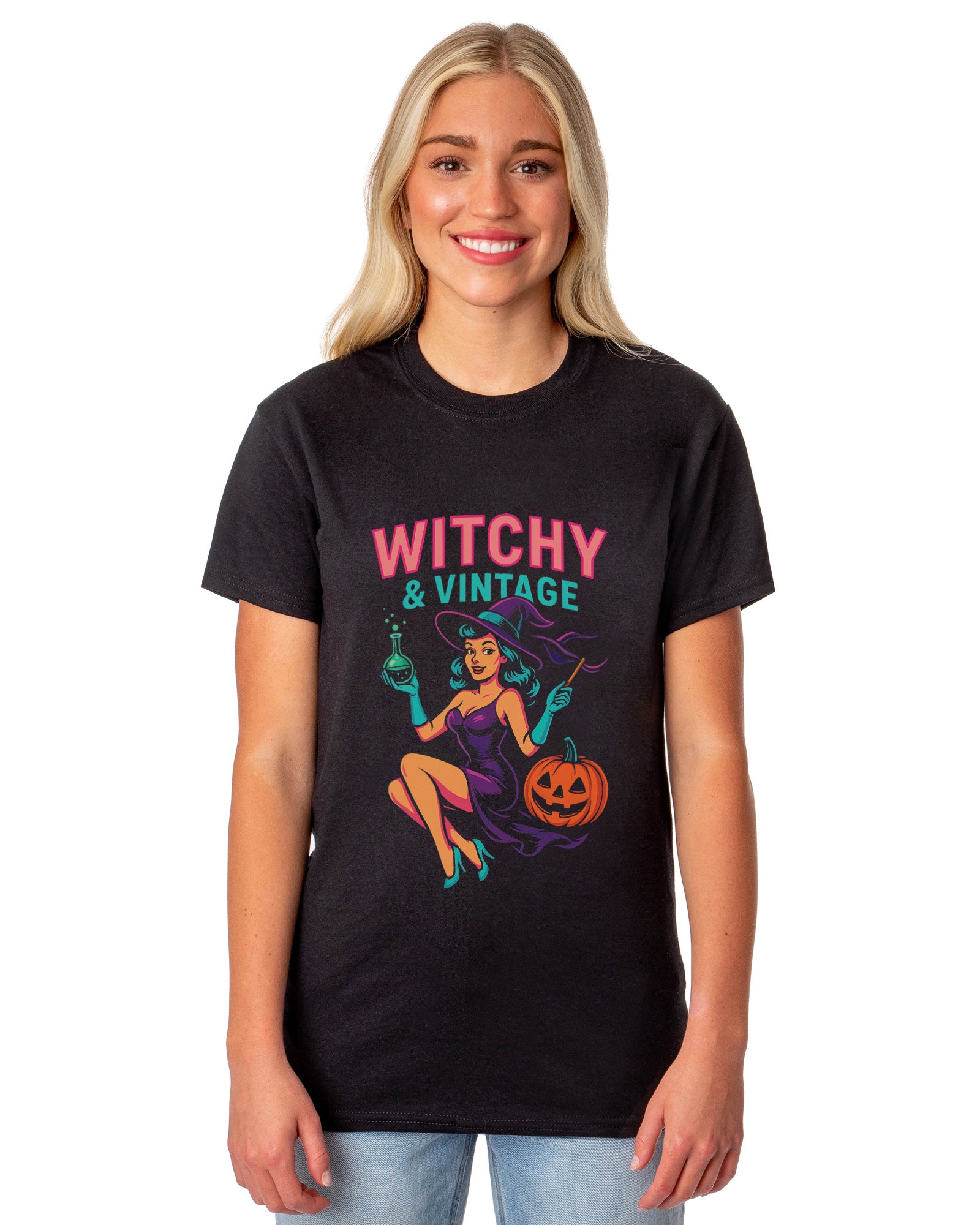 PJammy Witchy and Vintage Witch Women's Short-Sleeve T-Shirt