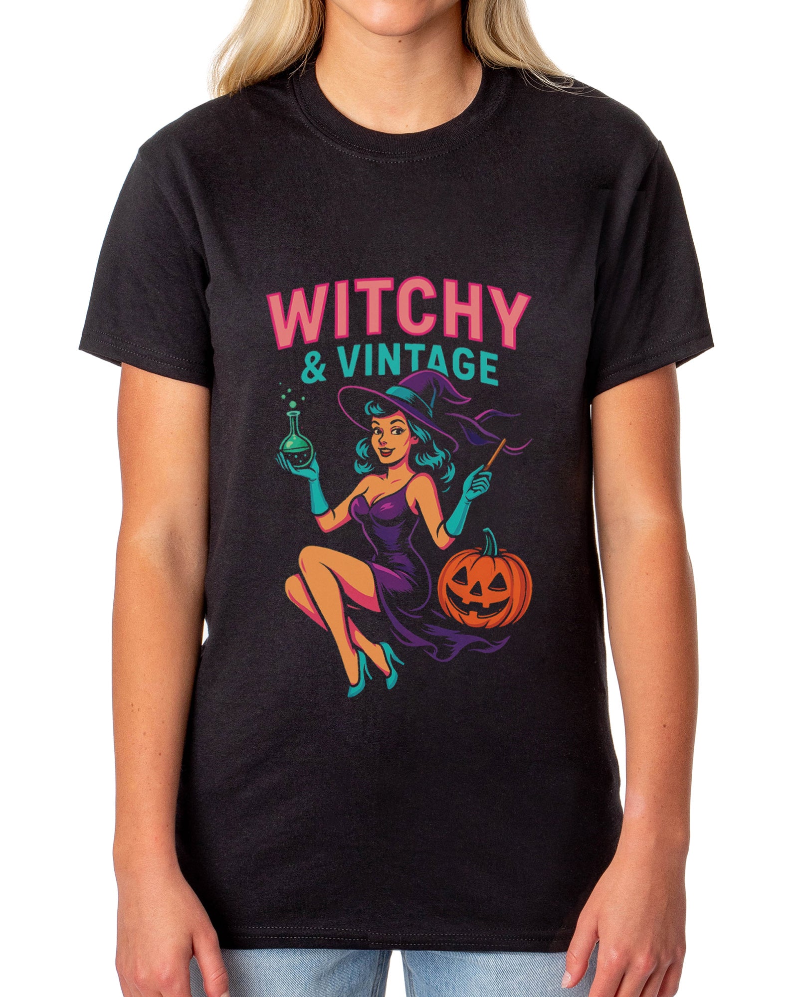 PJammy Witchy and Vintage Witch Women's Short-Sleeve T-Shirt