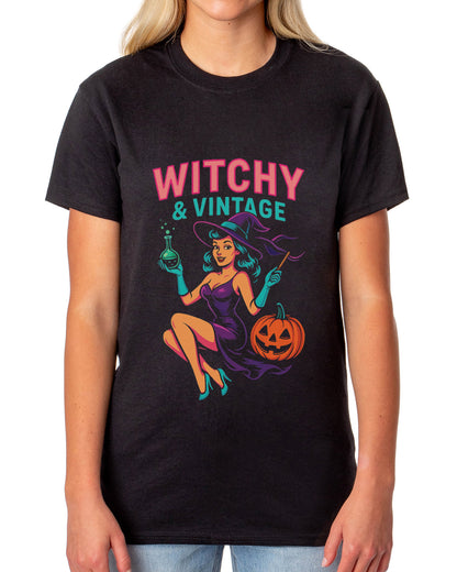 PJammy Witchy and Vintage Witch Women's Short-Sleeve T-Shirt