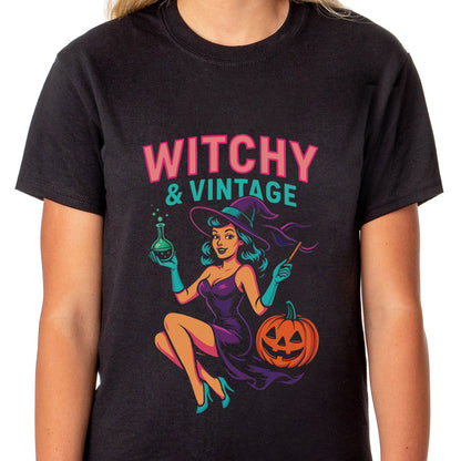 PJammy Witchy and Vintage Witch Women's Short-Sleeve T-Shirt