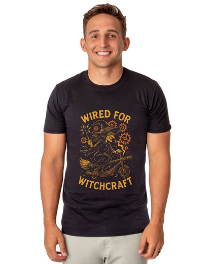 PJammy Halloween T-Shirt Men's Wired For Witchcraft Short Sleeve Tee