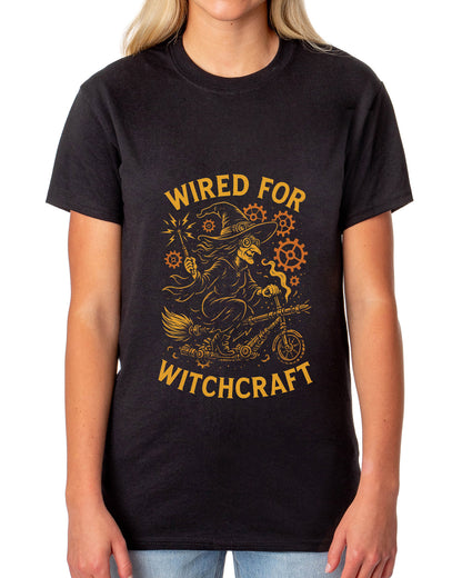 PJammy Halloween T-Shirt Women's Witch Scooter Short Sleeve Tee
