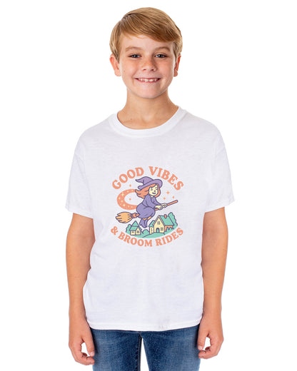 PJammy Halloween T-Shirt Girls' Good Vibes Short Sleeve Tee