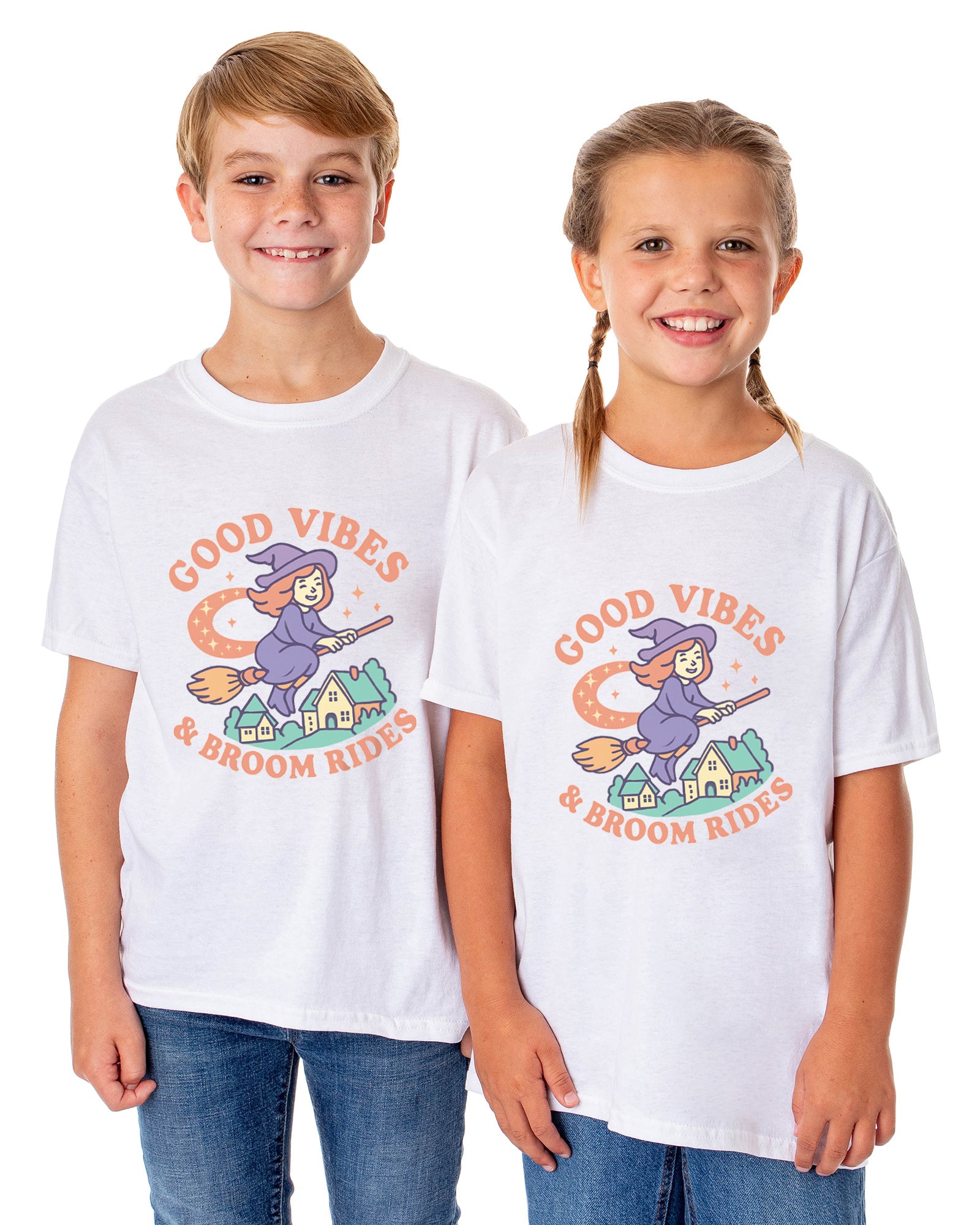 PJammy Halloween T-Shirt Girls' Good Vibes Short Sleeve Tee
