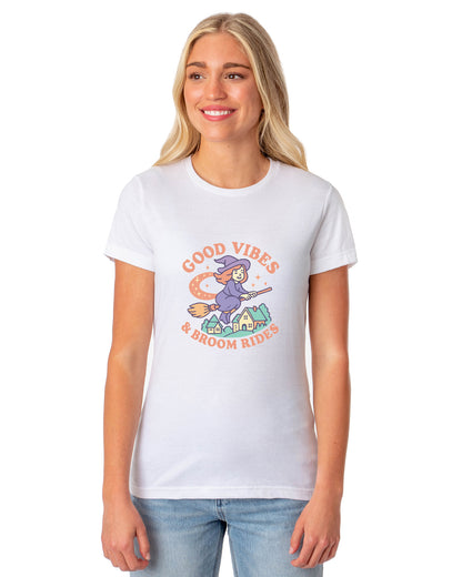 PJammy Halloween T-Shirt Women's Good Vibes Short Sleeve Tee