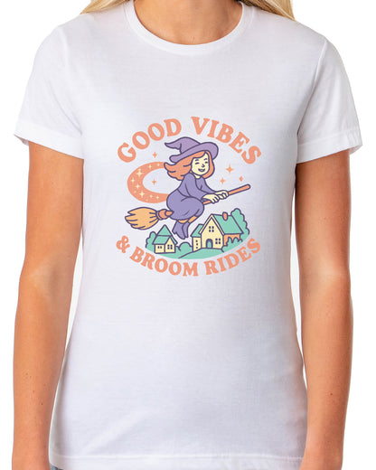 PJammy Halloween T-Shirt Women's Good Vibes Short Sleeve Tee