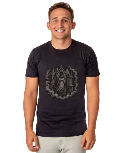 PJammy Halloween T-Shirt Men's Ghost House Guest Short Sleeve Tee