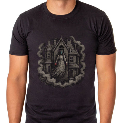 PJammy Halloween T-Shirt Men's Ghost House Guest Short Sleeve Tee