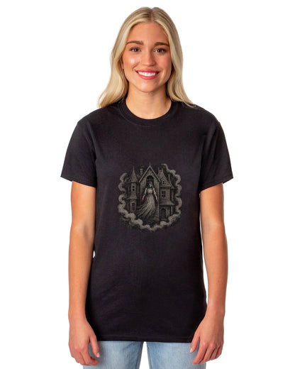 PJammy Halloween T-Shirt Women's Ghostly Manor Short Sleeve Tee