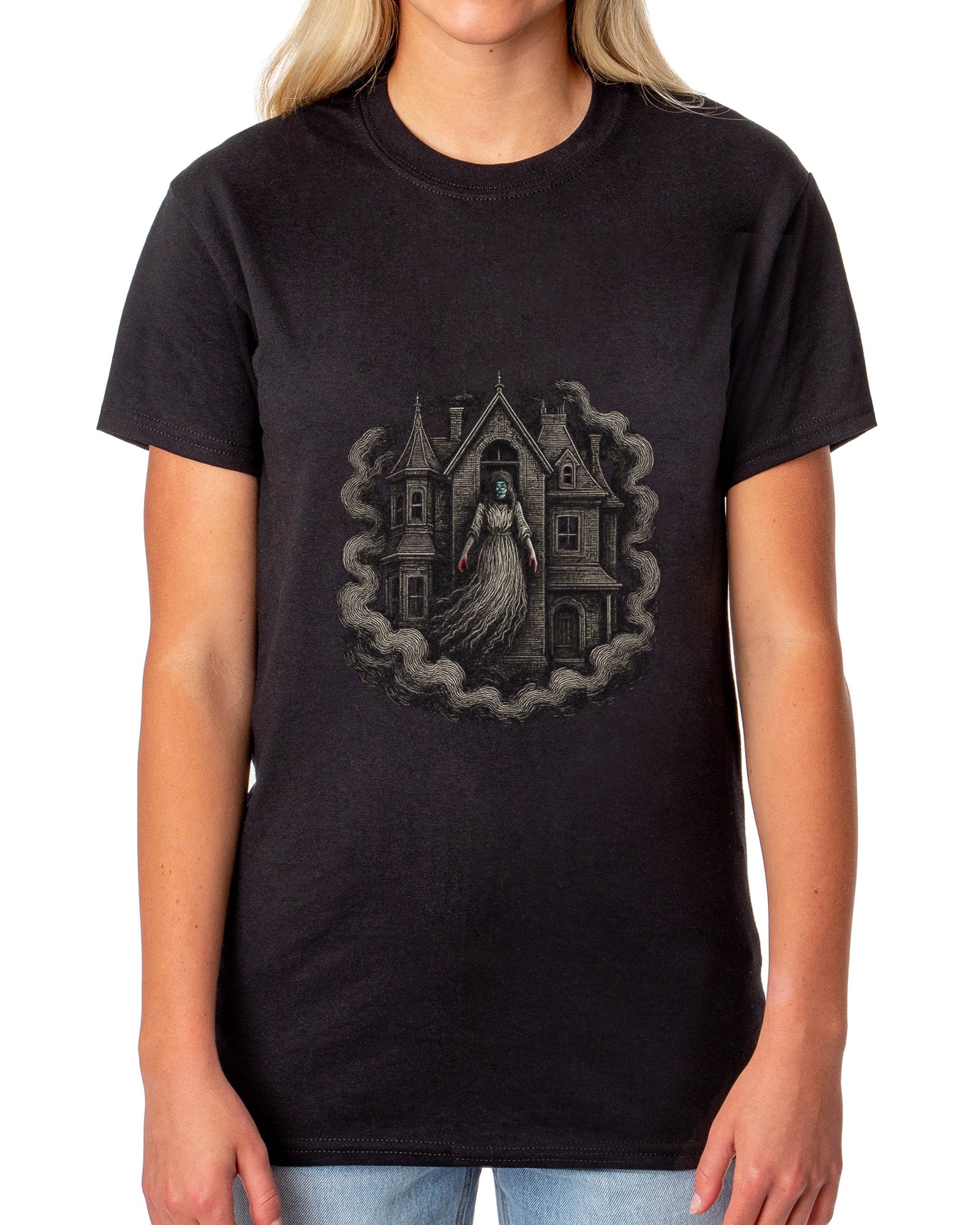PJammy Halloween T-Shirt Women's Ghostly Manor Short Sleeve Tee
