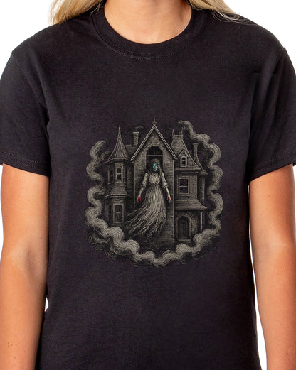PJammy Halloween T-Shirt Women's Ghostly Manor Short Sleeve Tee