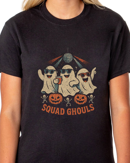 PJammy Halloween T-Shirt Women's Ghost Disco Short Sleeve Tee