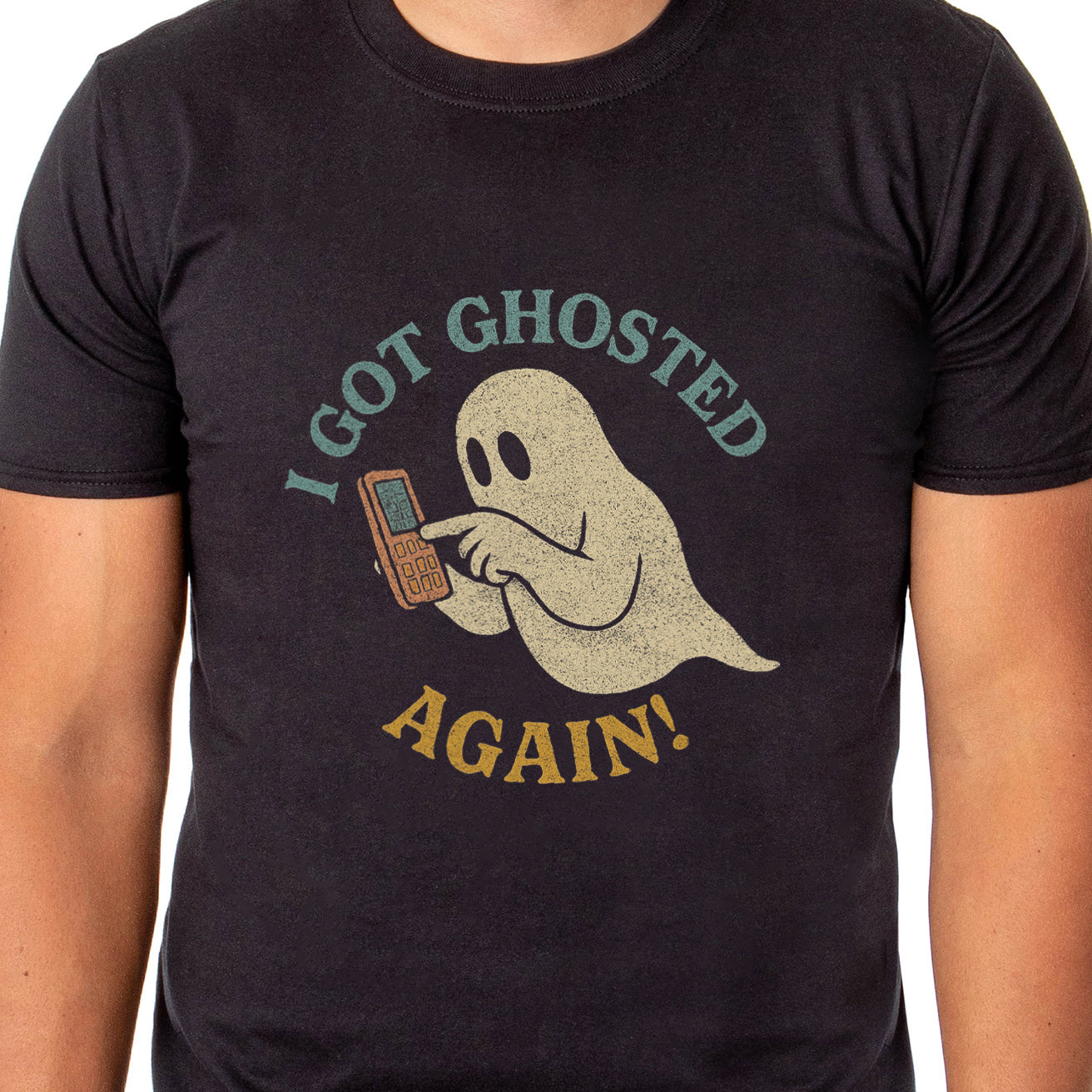 PJammy Halloween T-Shirt Men's Got Ghosted Again Short Sleeve Tee