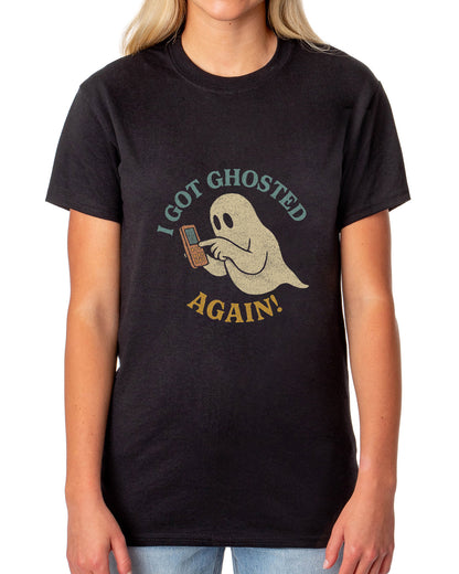 PJammy Halloween T-Shirt Women's I Got Ghosted Short Sleeve Tee