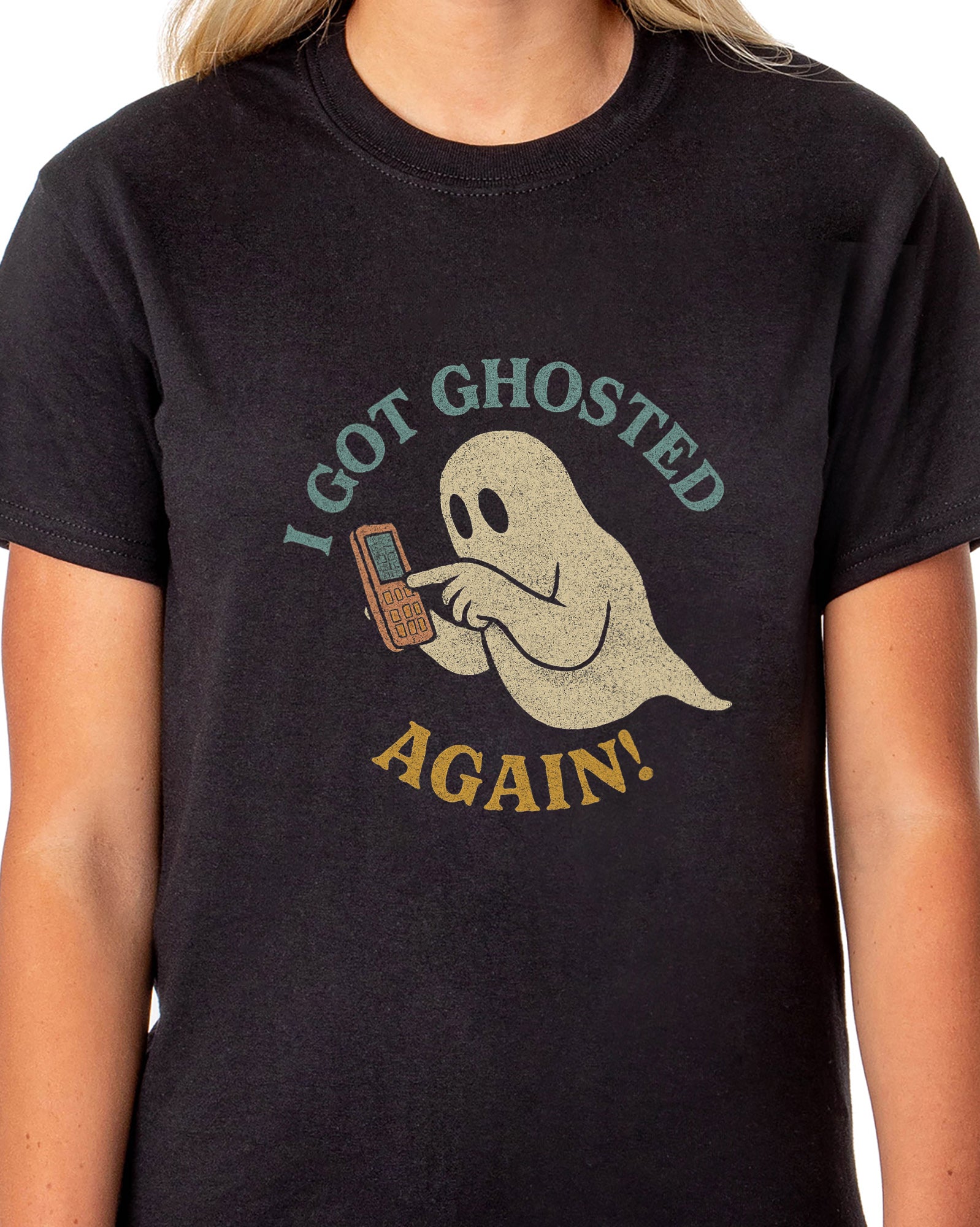 PJammy Halloween T-Shirt Women's I Got Ghosted Short Sleeve Tee