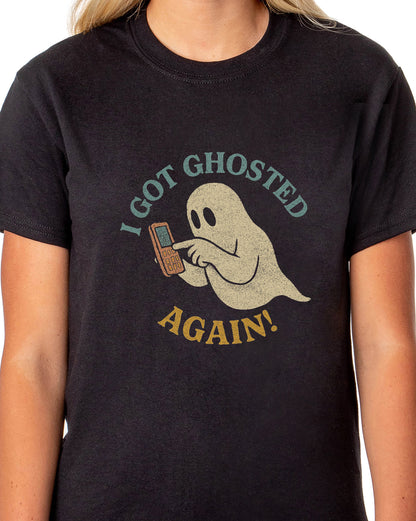 PJammy Halloween T-Shirt Women's I Got Ghosted Short Sleeve Tee